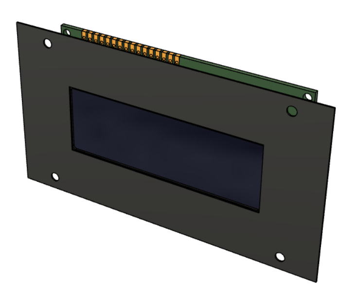 Vue 3D cache écran LCD